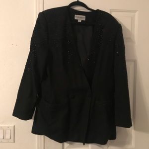 John Meyer wool fancy beaded blazer